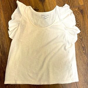 100% cotton madewell ivory top